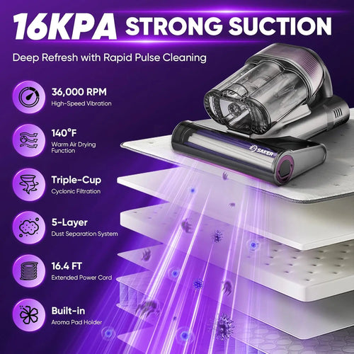 PureRest™ UV Vacuum 🛏️✨ — Deep Clean for Fresher Bedding